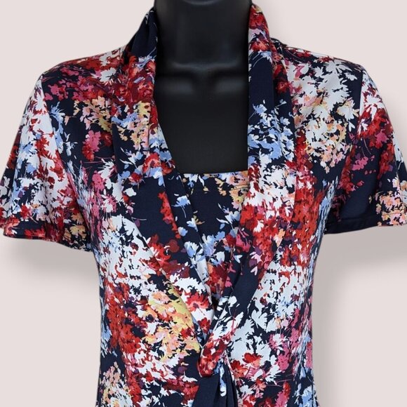 🍁V. Marallis Collection Floral Stretch Top - Picture 3 of 8